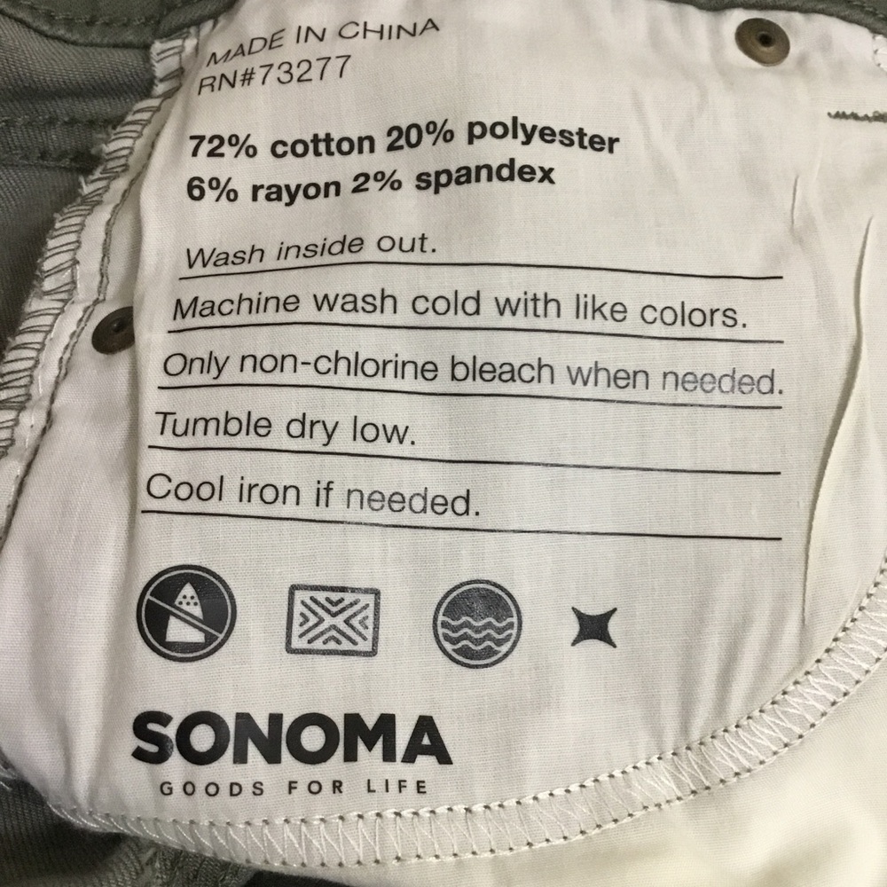 NWT~Sonoma Women’s Supersoft Stretch Size 4 Green Capri Jeans - Picture 9 of 9
